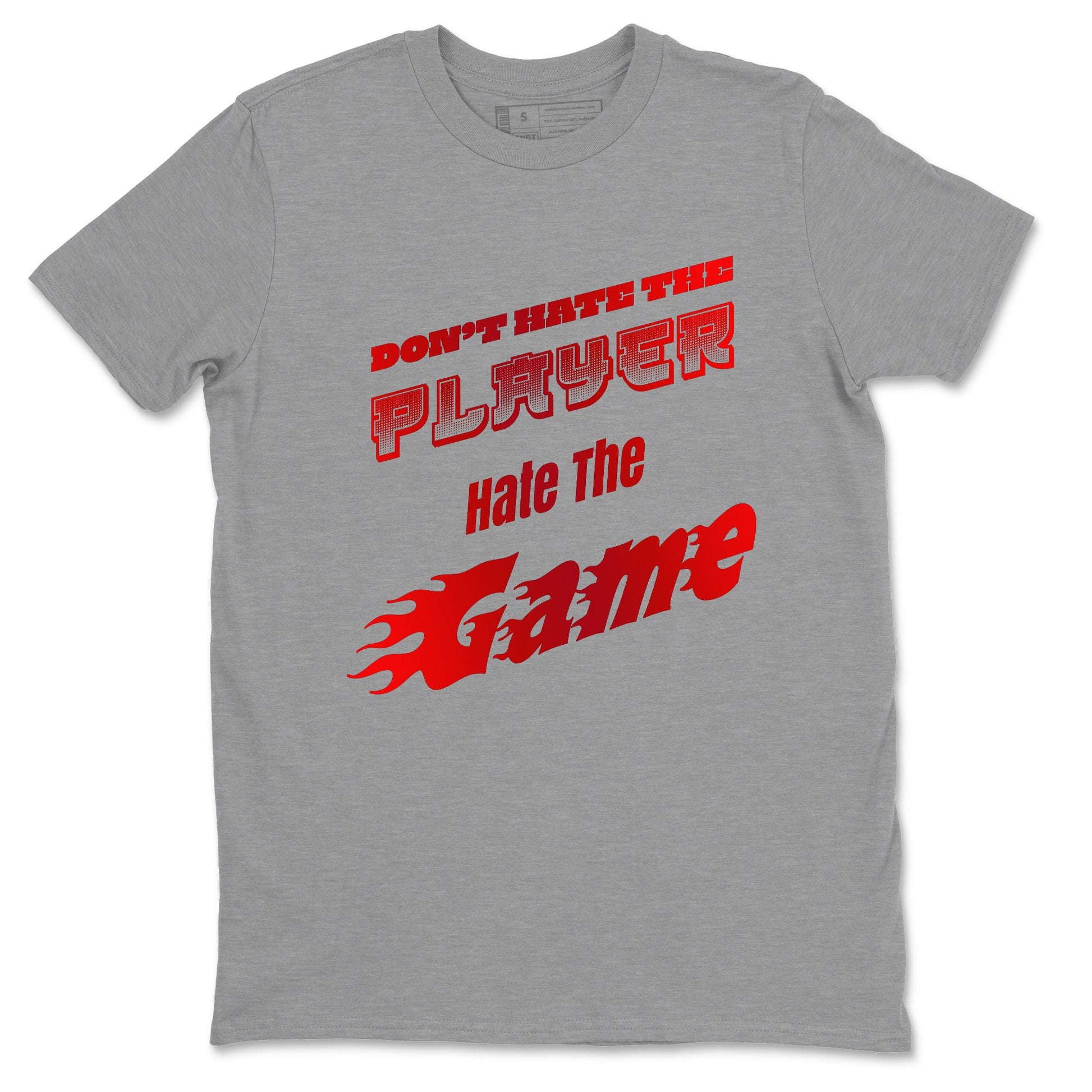 Air Jordan 1 Satin Bred shirt to match jordans Don't Hate The Player sneaker tees AJ1Satin Bred SNRT Sneaker Release Tees Unisex Heather Grey 2 T-Shirt