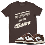 Dunk Cacao Wow shirt to match jordans Don't Hate The Player sneaker tees Dunk Cacao Wow SNRT Sneaker Release Tees Unisex Dark Chocolate 1 T-Shirt