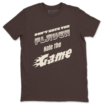 Dunk Cacao Wow shirt to match jordans Don't Hate The Player sneaker tees Dunk Cacao Wow SNRT Sneaker Release Tees Unisex Dark Chocolate 2 T-Shirt