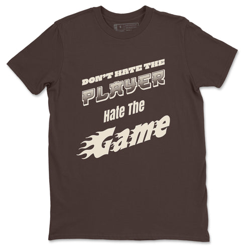 Dunk Cacao Wow shirt to match jordans Don't Hate The Player sneaker tees Dunk Cacao Wow SNRT Sneaker Release Tees Unisex Dark Chocolate 2 T-Shirt