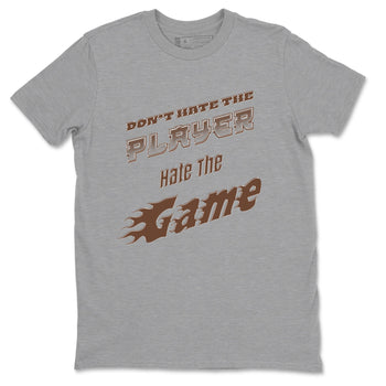 Dunk Cacao Wow shirt to match jordans Don't Hate The Player sneaker tees Dunk Cacao Wow SNRT Sneaker Release Tees Unisex Heather Grey 2 T-Shirt