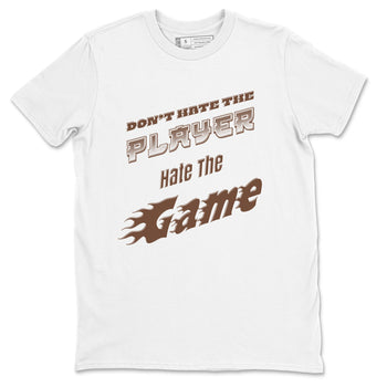 Dunk Cacao Wow shirt to match jordans Don't Hate The Player sneaker tees Dunk Cacao Wow SNRT Sneaker Release Tees Unisex White 2 T-Shirt