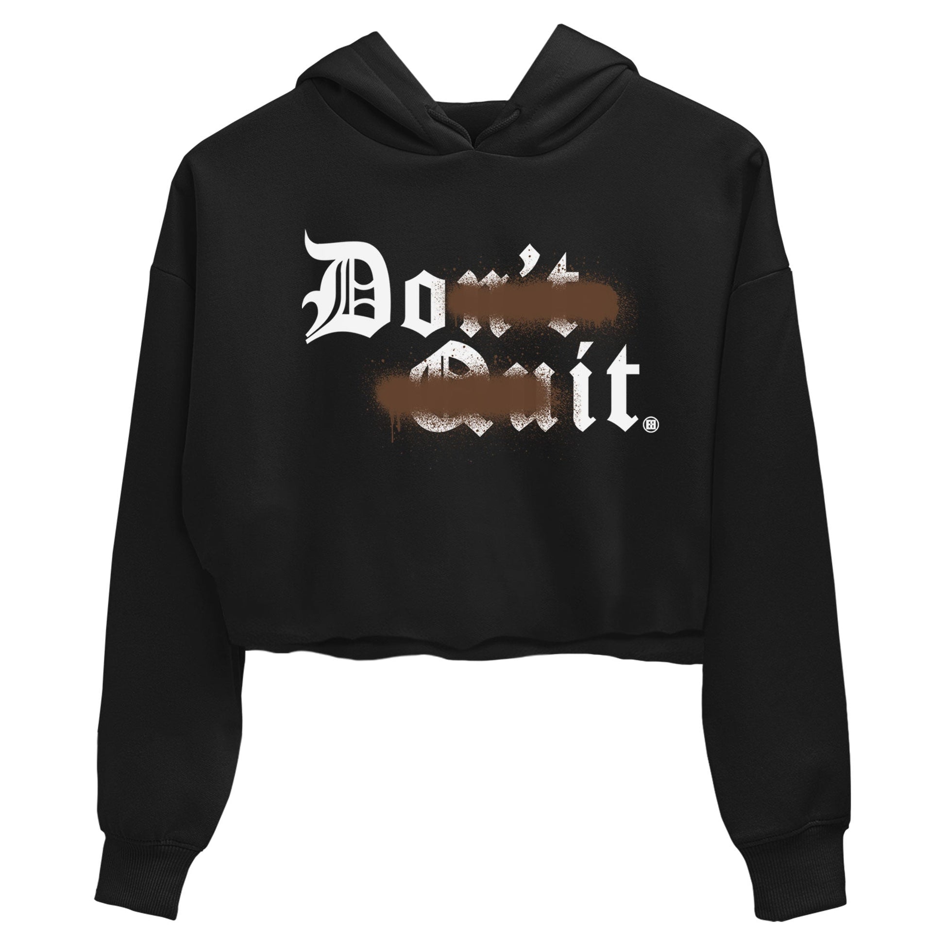 AF1 Chocolate shirt to match jordans Don't Quit Do It sneaker tees Air Force 1 Chocolate SNRT Sneaker Release Tees Black 2 Crop T-Shirt