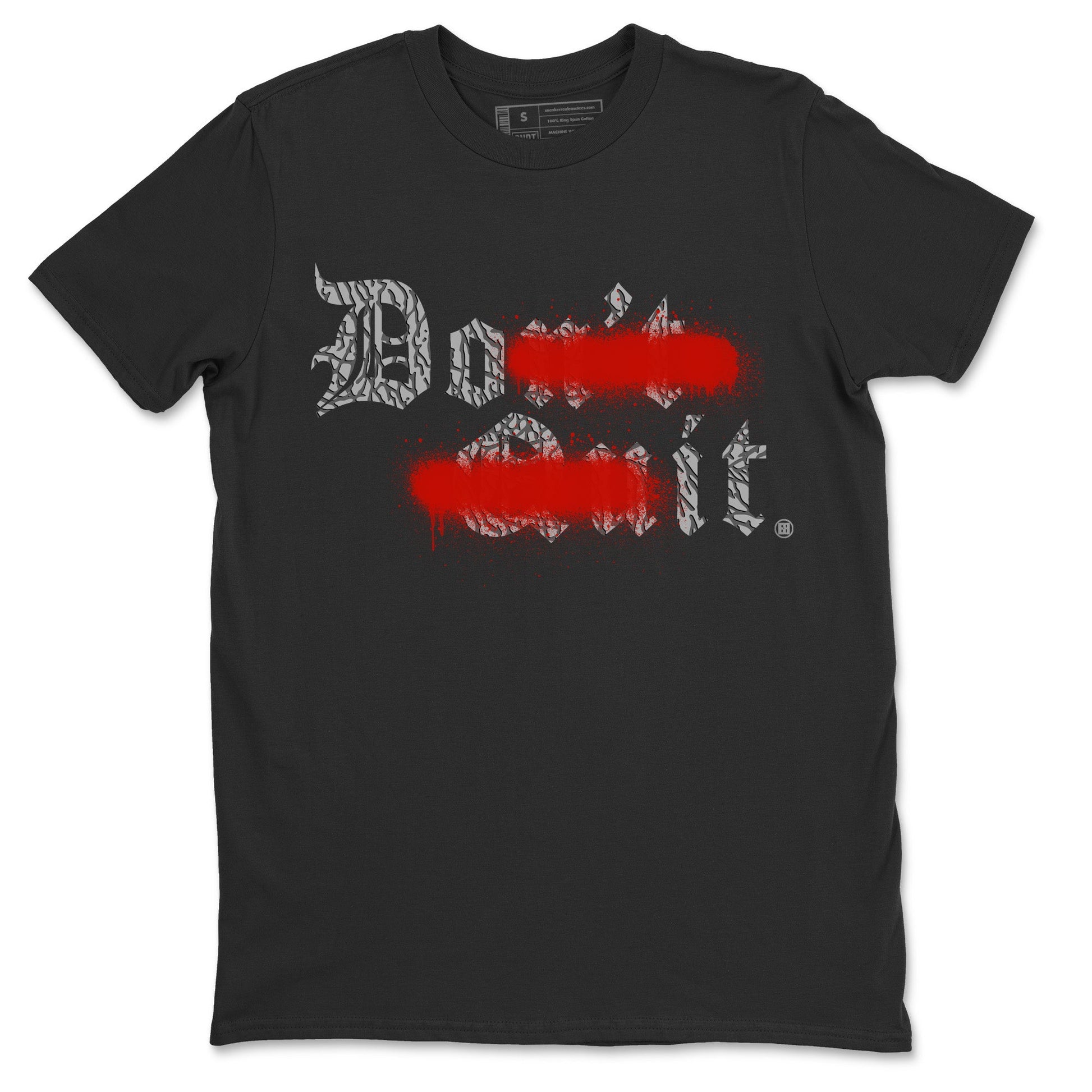 Air Jordan 3 White Cement Sneaker Match Tees Don't Quit Do It Sneaker Tees Air Jordan 3 Retro White Cement Sneaker Release Tees Unisex Shirts Black 2