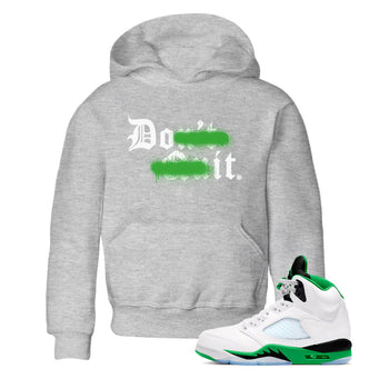 5s Lucky Green shirt to match jordans Don't Quit Do It sneaker tees Air Jordan 5 Retro Lucky Green SNRT Sneaker Tees Youth Kid's Baby Shirt Heather Grey 1 T-Shirt