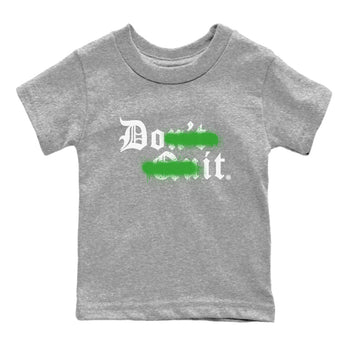 5s Lucky Green shirt to match jordans Don't Quit Do It sneaker tees Air Jordan 5 Retro Lucky Green SNRT Sneaker Tees Youth Kid's Baby Shirt Heather Grey 2 T-Shirt