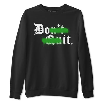 5s Lucky Green shirt to match jordans Don't Quit Do It sneaker tees Air Jordan 5 Retro Lucky Green SNRT Sneaker Release Tees Cotton Sneaker Tee Black 2 T-Shirt