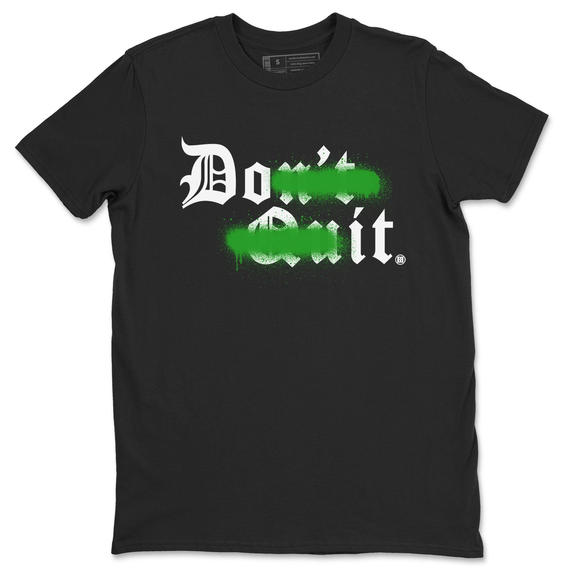 5s Lucky Green shirt to match jordans Don't Quit Do It sneaker tees Air Jordan 5 Retro Lucky Green SNRT Sneaker Release Tees Cotton Sneaker Tee Black 2 T-Shirt