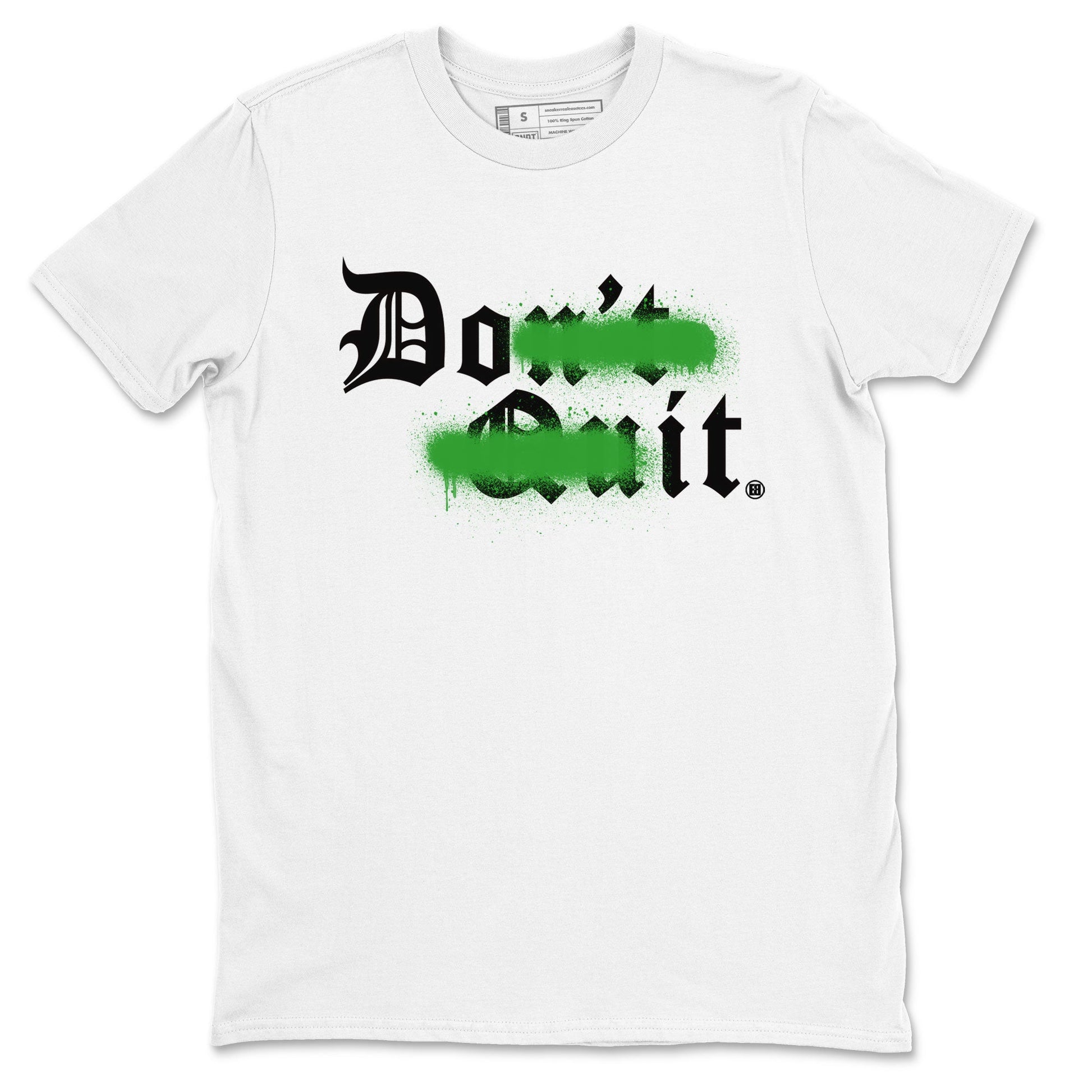 5s Lucky Green shirt to match jordans Don't Quit Do It sneaker tees Air Jordan 5 Retro Lucky Green SNRT Sneaker Release Tees Cotton Sneaker Tee White 2 T-Shirt