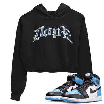 Air Jordan 1 Retro High OG UNC Toe Shirt to match Jordans Dope Sneaker Tees 1s UNC Toe SNRT Sneaker Release Tees Crop T-Shirts Black 1