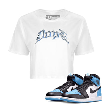 Air Jordan 1 Retro High OG UNC Toe Shirt to match Jordans Dope Sneaker Tees 1s UNC Toe SNRT Sneaker Release Tees Crop T-Shirts White 1