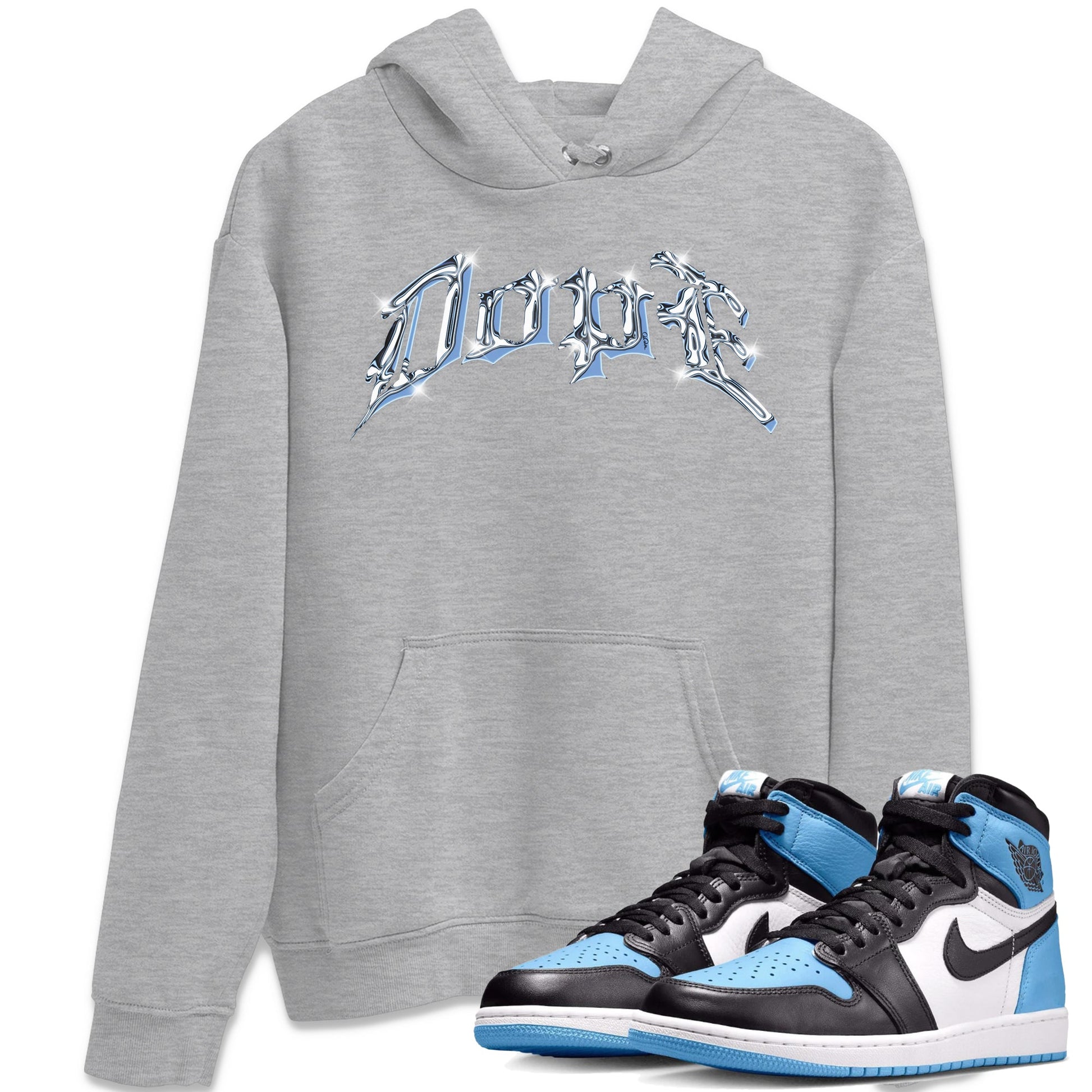 Air Jordan 1 Retro High OG UNC Toe Shirt to match Jordans Dope Sneaker Tees 1s UNC Toe SNRT Sneaker Release Tees Crew Neck T-Shirts Heather Grey 1