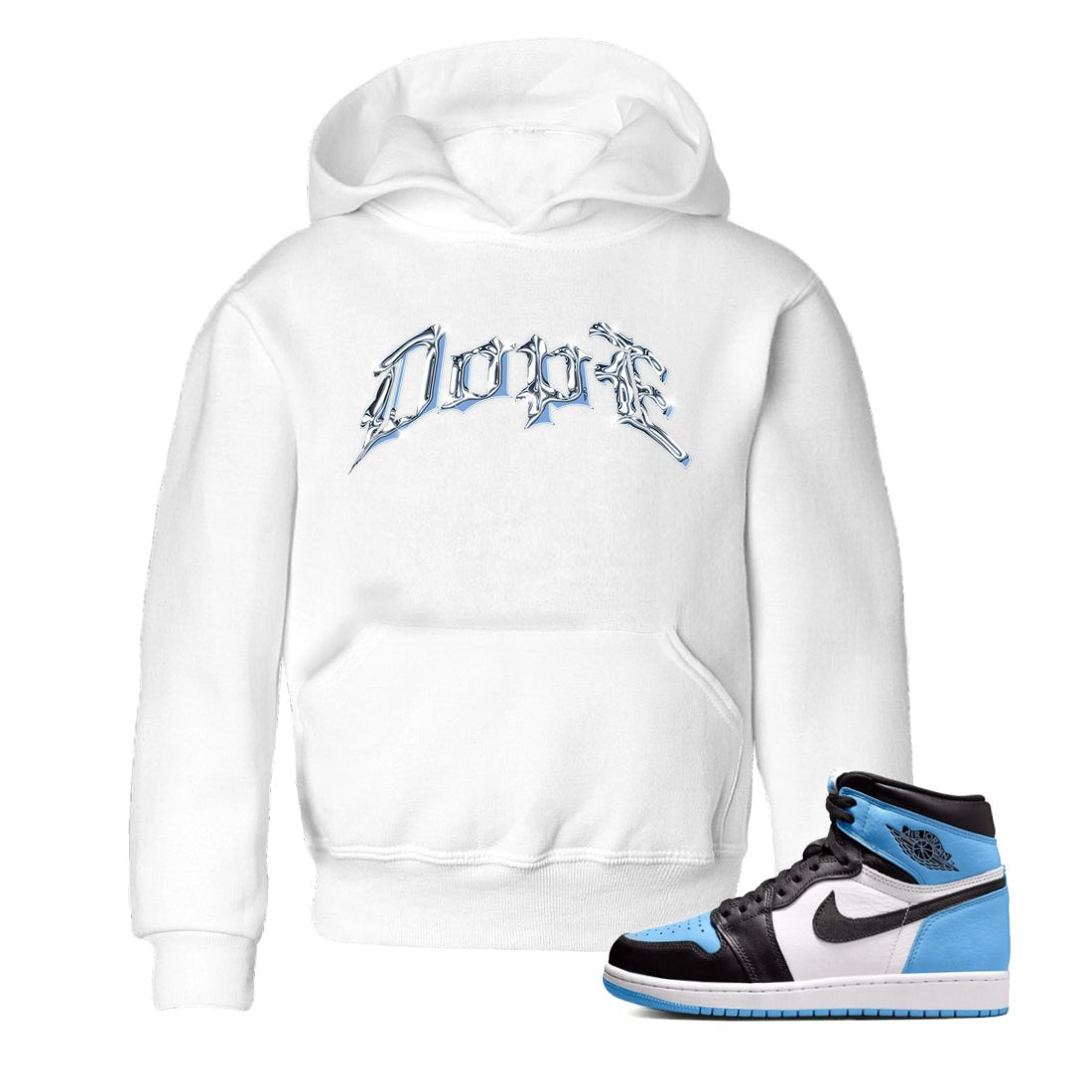 Air Jordan 1 Retro High OG UNC Toe Shirt to match Jordans Dope Sneaker Tees 1s UNC Toe SNRT Sneaker Release Tees Kids and Baby Tees White 1