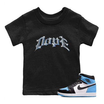 Air Jordan 1 Retro High OG UNC Toe Shirt to match Jordans Dope Sneaker Tees 1s UNC Toe SNRT Sneaker Release Tees Kids and Baby Tees Black 1