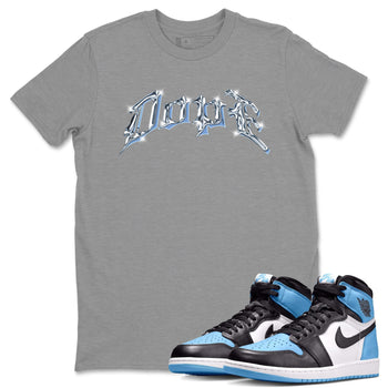 Air Jordan 1 Retro High OG UNC Toe Shirt to match Jordans Dope Sneaker Tees 1s UNC Toe SNRT Sneaker Release Tees Crew Neck T-Shirts Heather Grey 1