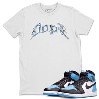 Air Jordan 1 Retro High OG UNC Toe Shirt to match Jordans Dope Sneaker Tees 1s UNC Toe SNRT Sneaker Release Tees Crew Neck T-Shirts White 1