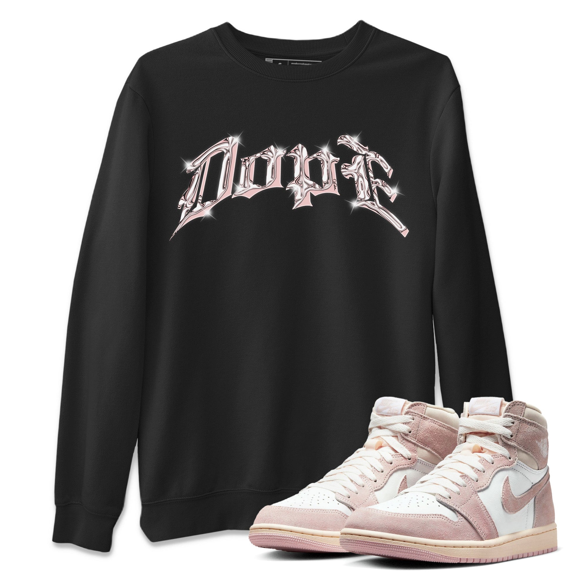 AJ1 Retro High OG Washed Pink Sneaker Match Tees Dope Sneaker Tees AJ1 Retro High OG Washed Pink Sneaker Release Tees Unisex Shirts Black 1