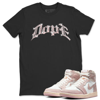 AJ1 Retro High OG Washed Pink Sneaker Match Tees Dope Sneaker Tees AJ1 Retro High OG Washed Pink Sneaker Release Tees Unisex Shirts Black 1