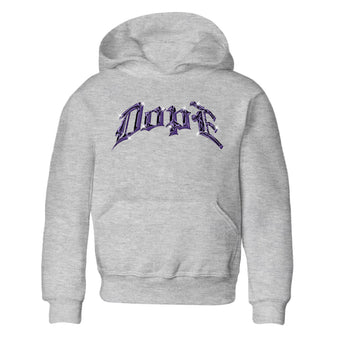 Air Jordan 12 Field Purple Sneaker Match Tees Dope Sneaker Tees AJJordan 12 Lakers Sneaker Release Tees Kids Shirts Heather Grey 2