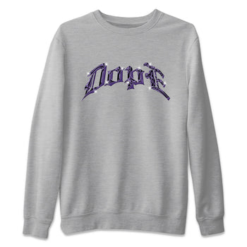 Air Jordan 12 Field Purple Sneaker Match Tees Dope Sneaker Tees AJJordan 12 Lakers Sneaker Release Tees Unisex Shirts Heather Grey 2