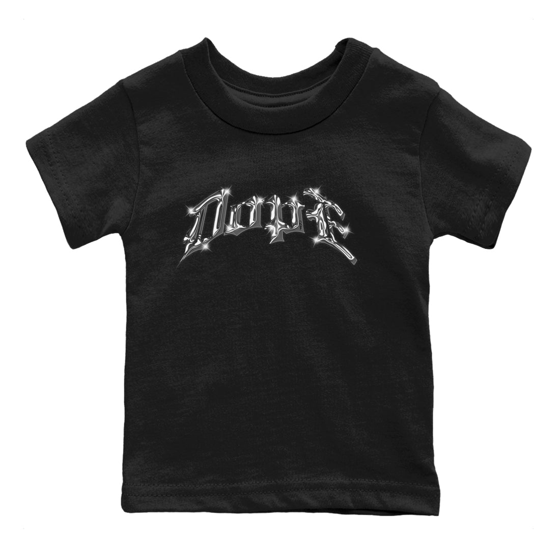 Air Jordan 14 Metallic Silver Sneaker Match Tees Dope Sneaker Tees AJ14 Metallic Silver Sneaker Release Tees Kids Shirts Black 2
