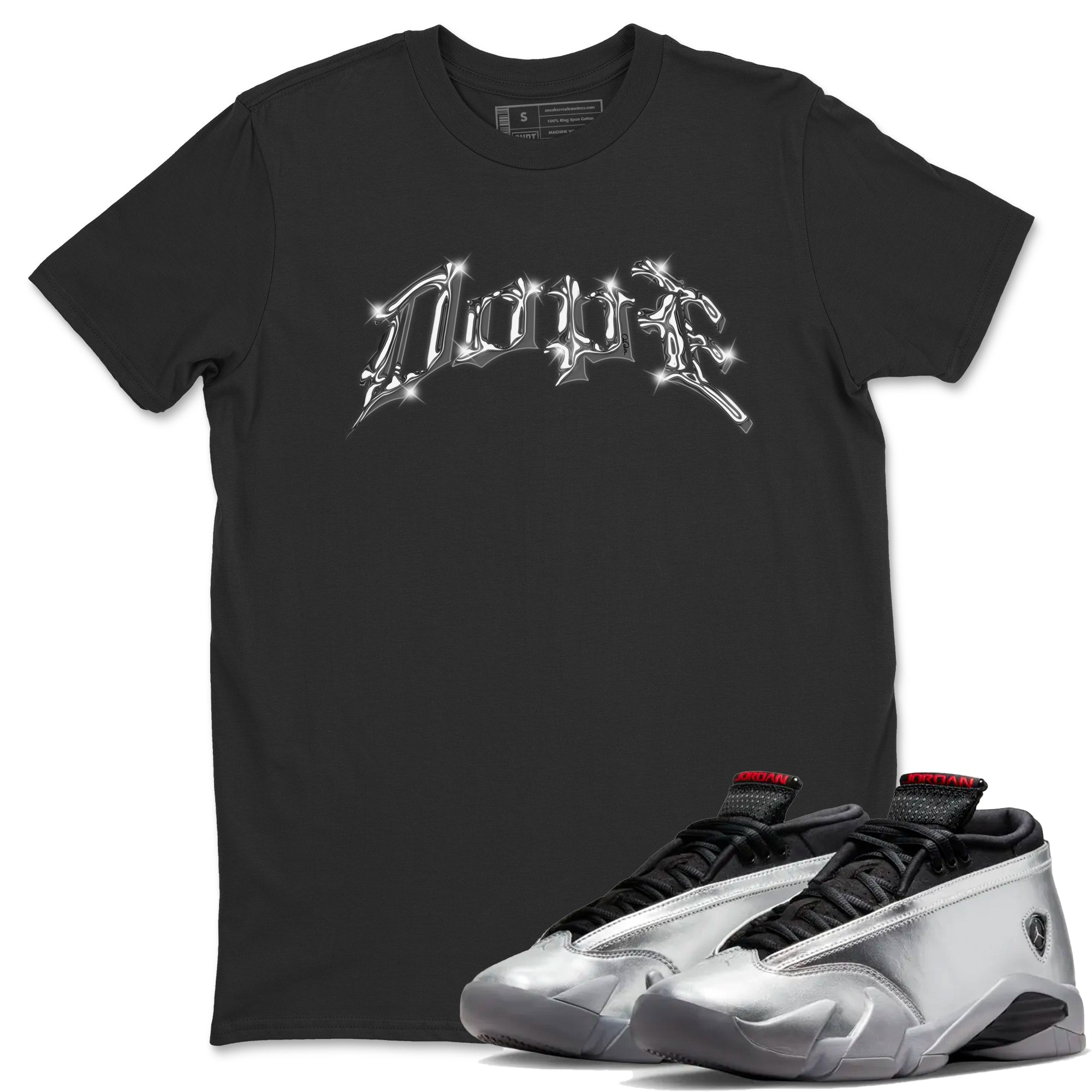 silver and black jordan shirt