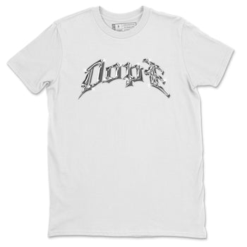 Air Jordan 14 Metallic Silver Sneaker Match Tees Dope Sneaker Tees AJ14 Metallic Silver Sneaker Release Tees Unisex Shirts White 2
