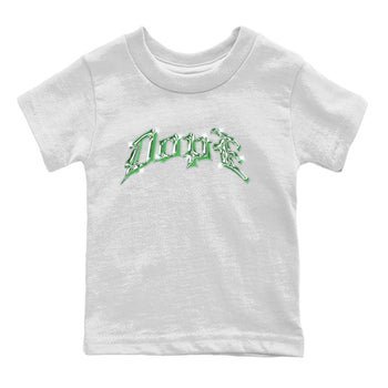 Air Jordan 3 Lucky Green Sneaker Match Tees Dope Sneaker Tees AJ3 Lucky Green Sneaker Release Tees Kids Shirts White 2