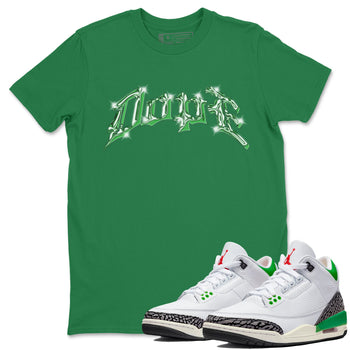 Air Jordan 3 Lucky Green Sneaker Match Tees Dope Sneaker Tees AJ3 Lucky Green Sneaker Release Tees Unisex Shirts Kelly Green 1