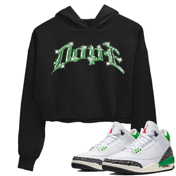 Air Jordan 3 Lucky Green Sneaker Match Tees Dope Sneaker Tees AJ3 Lucky Green Sneaker Release Tees Women's Shirts Black 1