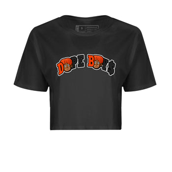 Air Jordan 12 Brilliant Orange Sneaker Match Tees Dope Boys Sneaker Tees AJ12 Brilliant Orange Sneaker Release Tees Women's Shirts Black 2