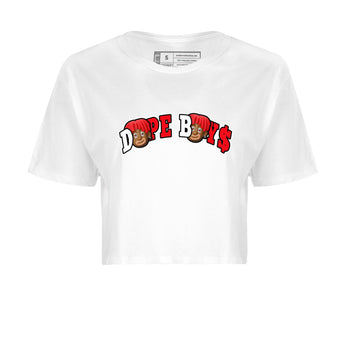 Air Jordan 12 Cherry Sneaker Match Tees Dope Boys Sneaker Tees AJ12 Cherry Sneaker Release Tees Women's Shirts White 2