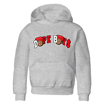 Air Jordan 12 Cherry Sneaker Match Tees Dope Boys Sneaker Tees AJ12 Cherry Sneaker Release Tees Kids Shirts Heather Grey 2