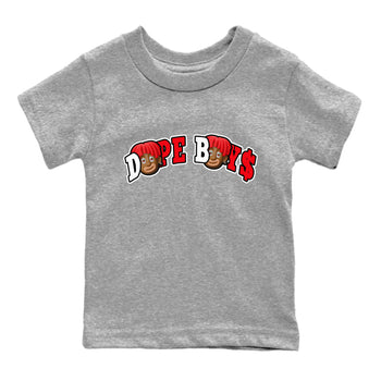 Air Jordan 12 Cherry Sneaker Match Tees Dope Boys Sneaker Tees AJ12 Cherry Sneaker Release Tees Kids Shirts Heather Grey 2