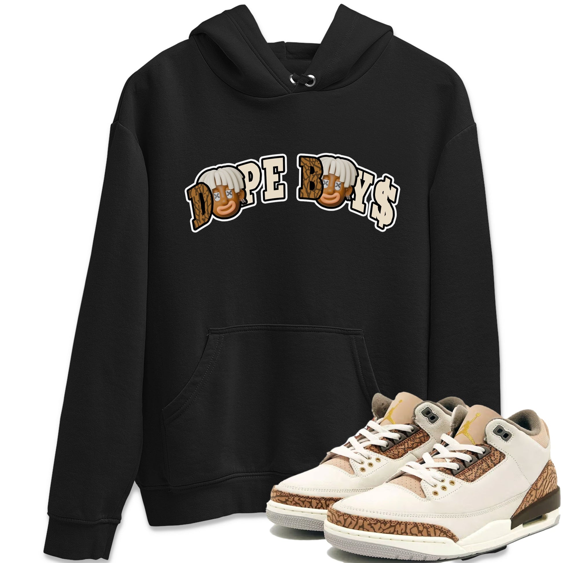 Air Jordan 3 Palomino Sneaker Match Tees Dope Boys Sneaker Tees AJ3 Palomino Sneaker Release Tees Unisex Shirts Black 1