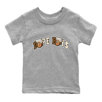 Air Jordan 3 Palomino Sneaker Match Tees Dope Boys Sneaker Tees AJ3 Palomino Sneaker Release Tees Kids Shirts Heather Grey 2
