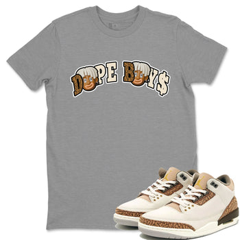 Air Jordan 3 Palomino Sneaker Match Tees Dope Boys Sneaker Tees AJ3 Palomino Sneaker Release Tees Unisex Shirts Heather Grey 1