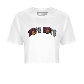 Air Jordan 5 Burgundy Sneaker Match Tees Dope Boys Sneaker Tees AJ5 Burgundy Sneaker Release Tees Women's Shirts White 2
