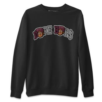 Air Jordan 5 Burgundy Sneaker Match Tees Dope Boys Sneaker Tees AJ5 Burgundy Sneaker Release Tees Unisex Shirts Black 2