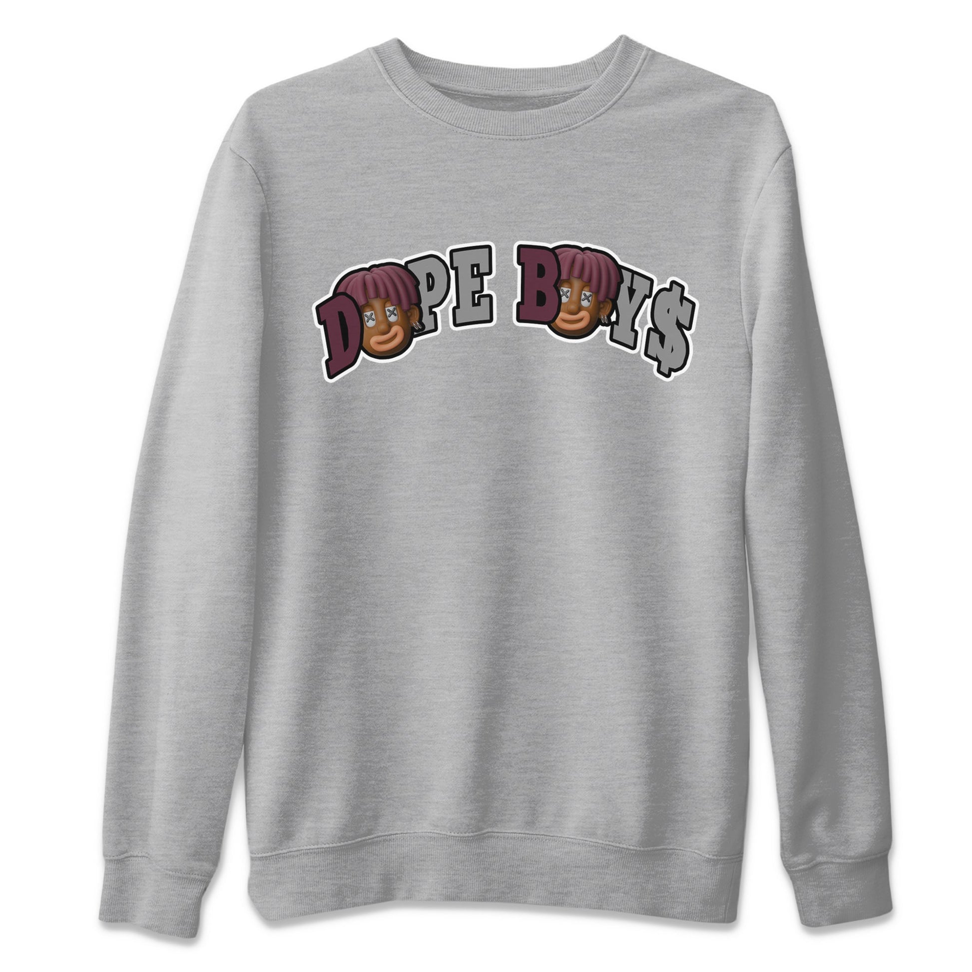 Air Jordan 5 Burgundy Sneaker Match Tees Dope Boys Sneaker Tees AJ5 Burgundy Sneaker Release Tees Unisex Shirts Heather Grey 2