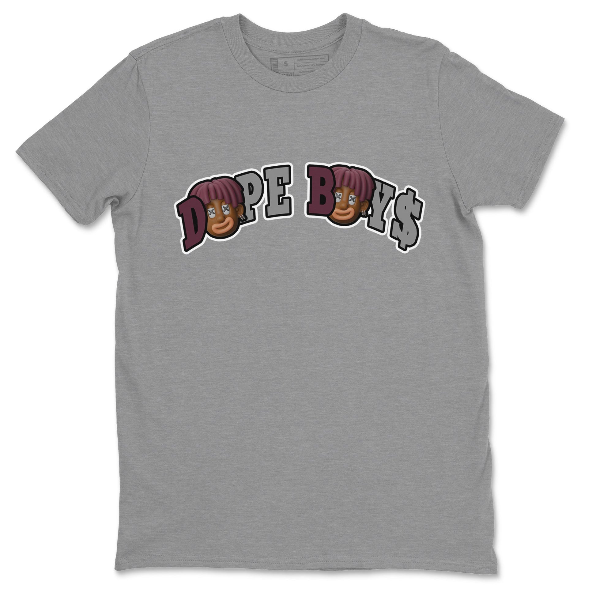 Air Jordan 5 Burgundy Sneaker Match Tees Dope Boys Sneaker Tees AJ5 Burgundy Sneaker Release Tees Unisex Shirts Heather Grey 2