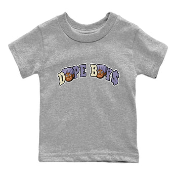 Air Jordan 5 Indigo Haze Sneaker Match Tees Dope Boys Sneaker Tees AJ5 Indigo Haze Sneaker Release Tees Kids Shirts Heather Grey 2