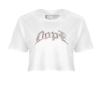 Dunk Rose Whisper shirt to match jordans Dope sneaker tees Nike Dunk LowRose Whisper SNRT Sneaker Release Tees White 2 Crop T-Shirt