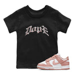 Dunk Rose Whisper shirt to match jordans Dope sneaker tees Nike Dunk LowRose Whisper SNRT Sneaker Release Tees Baby Toddler Black 1 T-Shirt