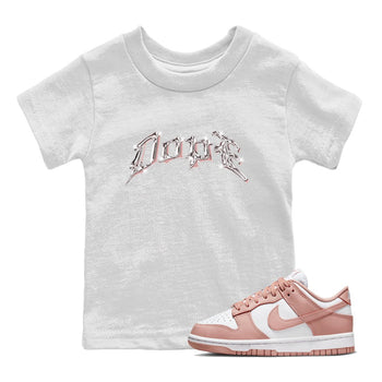 Dunk Rose Whisper shirt to match jordans Dope sneaker tees Nike Dunk LowRose Whisper SNRT Sneaker Release Tees Baby Toddler White 1 T-Shirt