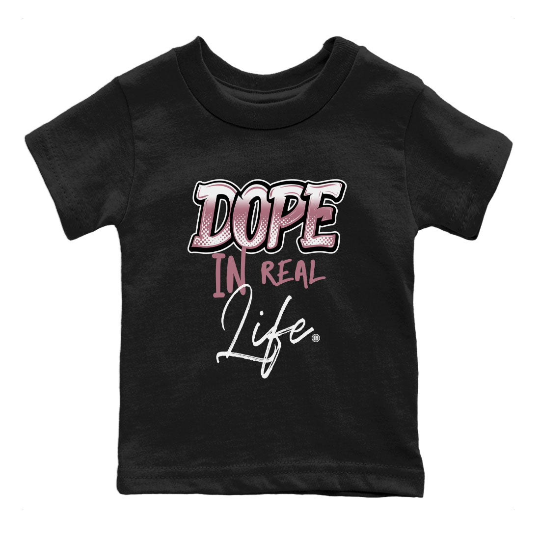 Air Jordan 1 High OG WMNS Mauve shirt to match jordans Dope In Real Life sneaker tees Air Jordan 1 Mauve SNRT Sneaker Release Tees Baby Toddler Black 2 T-Shirt