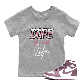 Air Jordan 1 High OG WMNS Mauve shirt to match jordans Dope In Real Life sneaker tees Air Jordan 1 Mauve SNRT Sneaker Release Tees Baby Toddler Heather Grey 1 T-Shirt