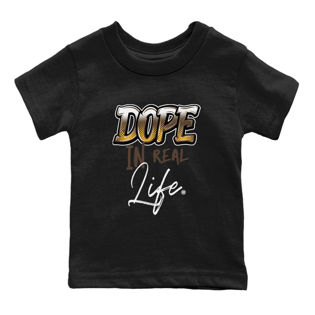 Air Jordan 1 High OG Retro Palomino shirt to match jordans Dope In Real Life sneaker tees 1s Palomino Jordan 1 Mocha SNRT Sneaker Release Tees Baby Toddler Black 2 T-Shirt