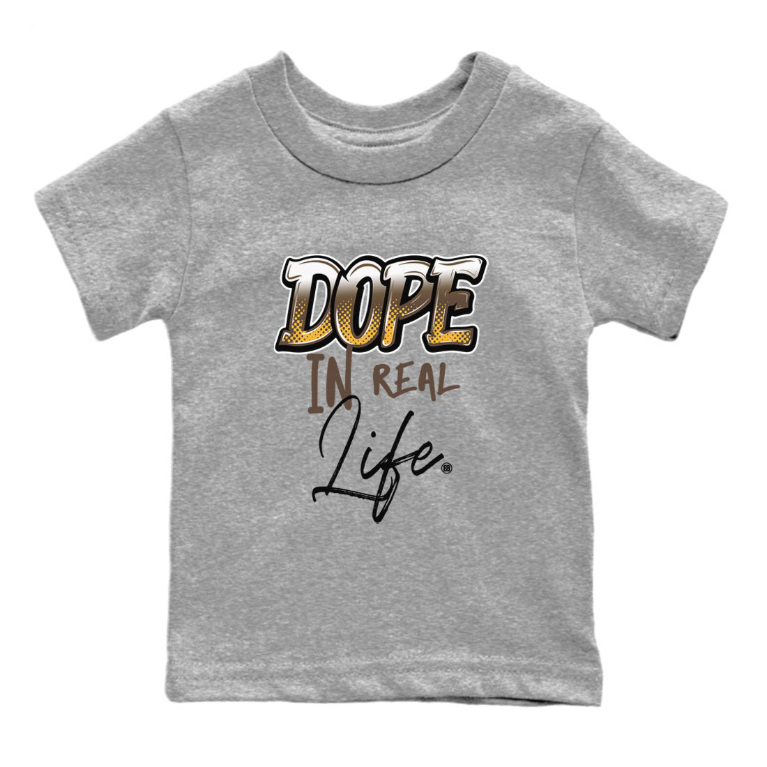 Air Jordan 1 High OG Retro Palomino shirt to match jordans Dope In Real Life sneaker tees 1s Palomino Jordan 1 Mocha SNRT Sneaker Release Tees Baby Toddler Heather Grey 2 T-Shirt