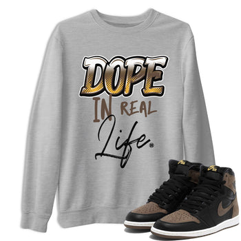 Air Jordan 1 High OG Retro Palomino shirt to match jordans Dope In Real Life sneaker tees 1s Palomino Jordan 1 Mocha SNRT Sneaker Release Tees Unisex Heather Grey 1 T-Shirt